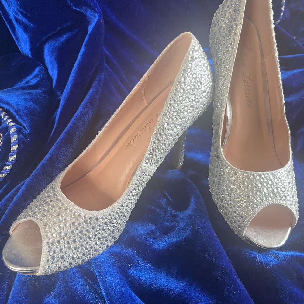 Brand New Open Toe Sparkle Pumps